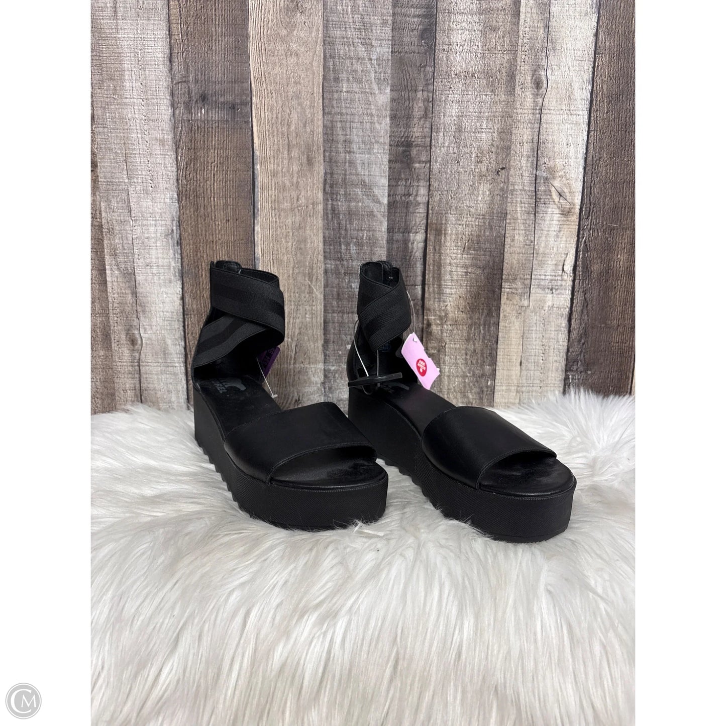 Sandals Heels Platform By Sorel In Black, Size: 10