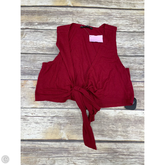 Top Sleeveless By Shein In Red, Size: L