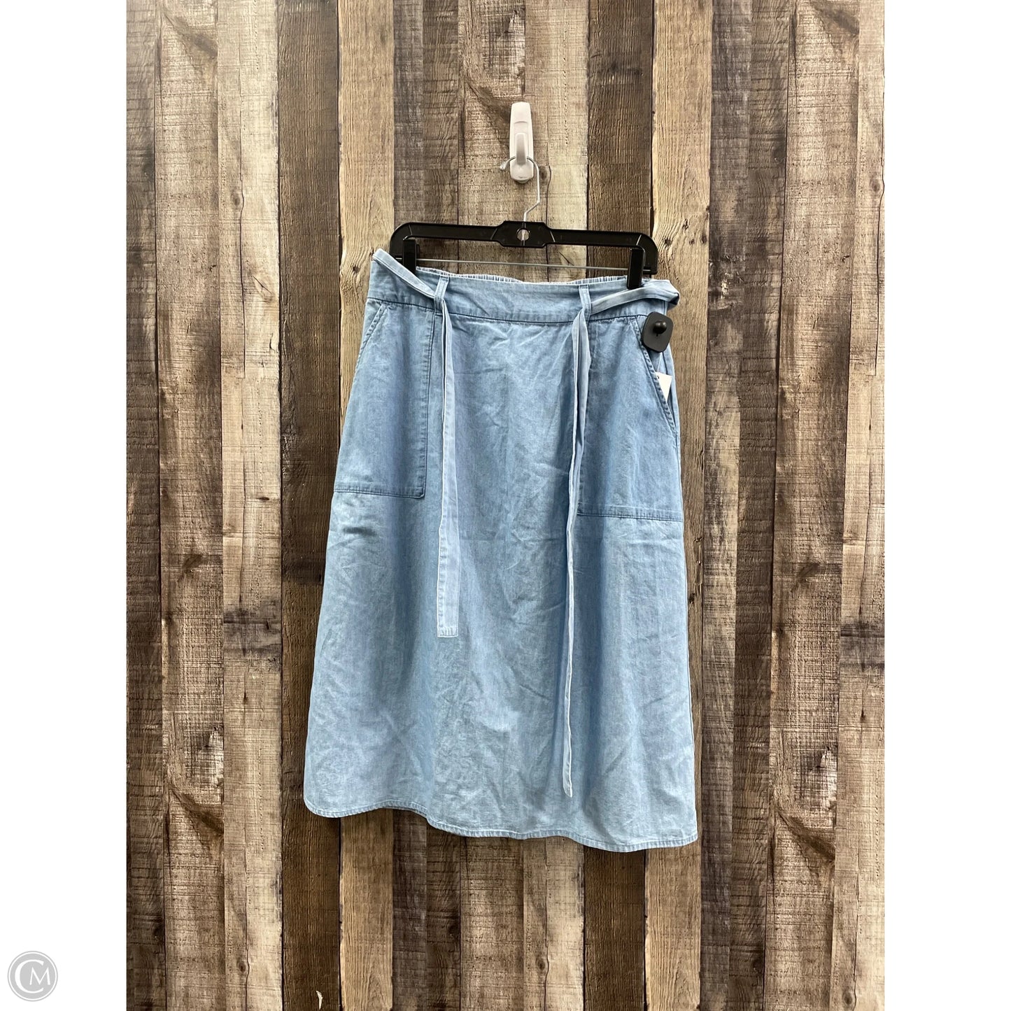 Skirt Midi By Ophelia Roe In Blue Denim, Size: M