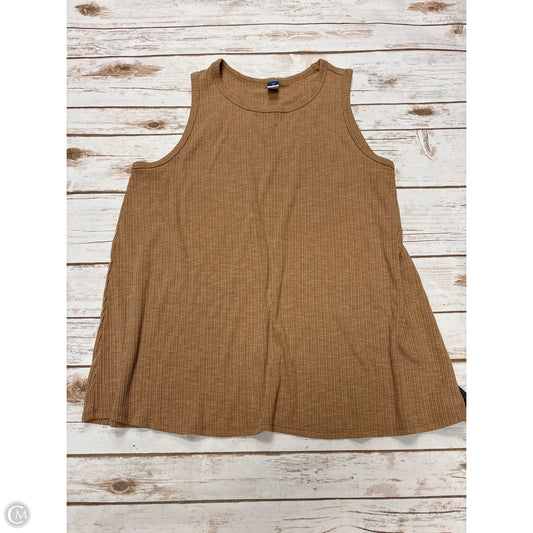 Top Sleeveless Basic By Old Navy In Tan, Size: M
