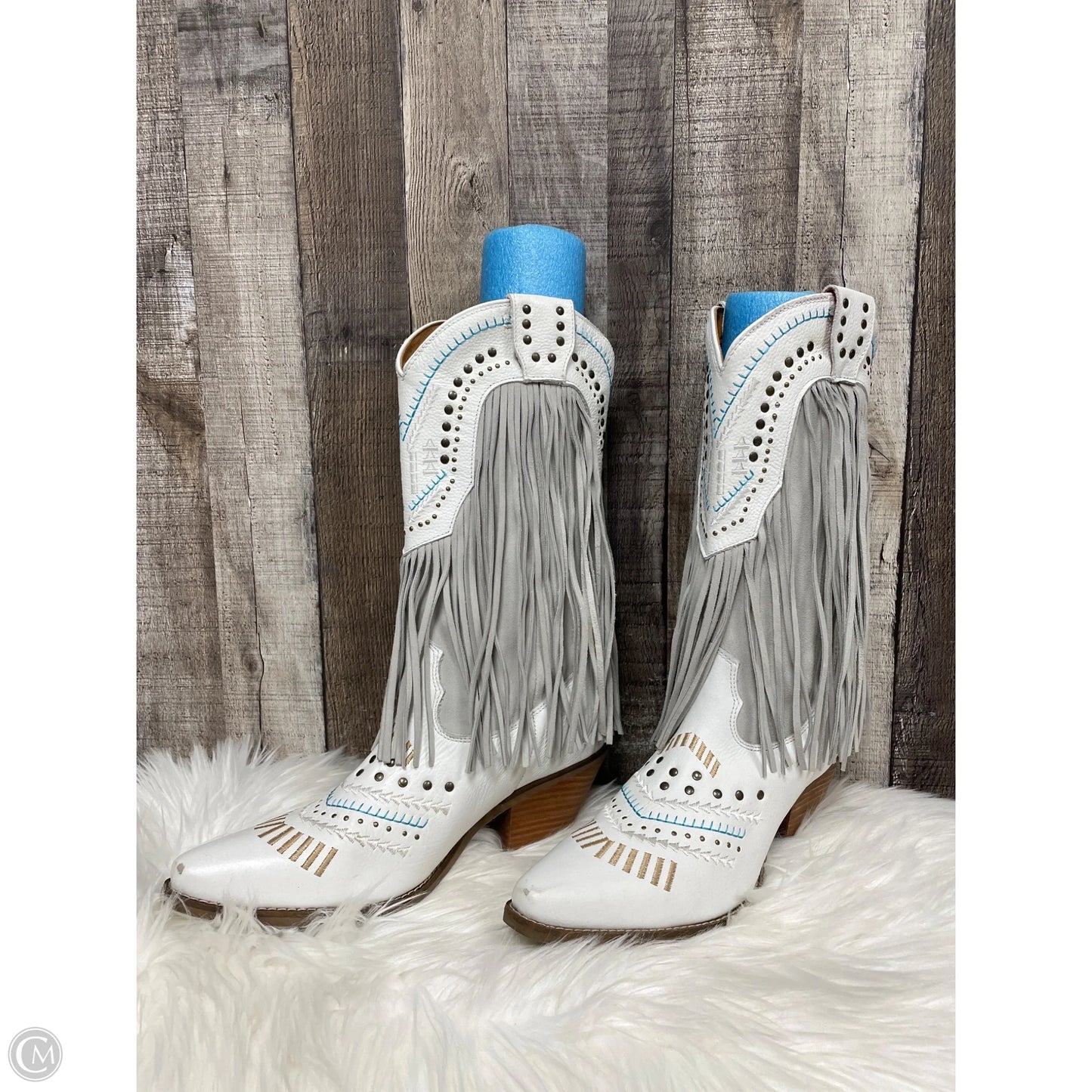 Boots Western By Dingo In White, Size: 10