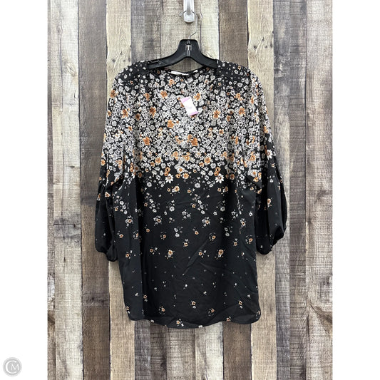 Top 3/4 Sleeve By Collective Concepts In Floral Print, Size: 1x