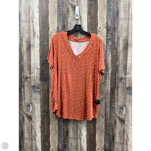 Top Short Sleeve By Market & Spruce In Polkadot Pattern, Size: 1x
