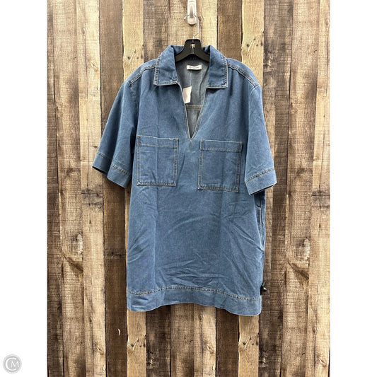 Dress Casual Short By Cme In Blue Denim, Size: Xl
