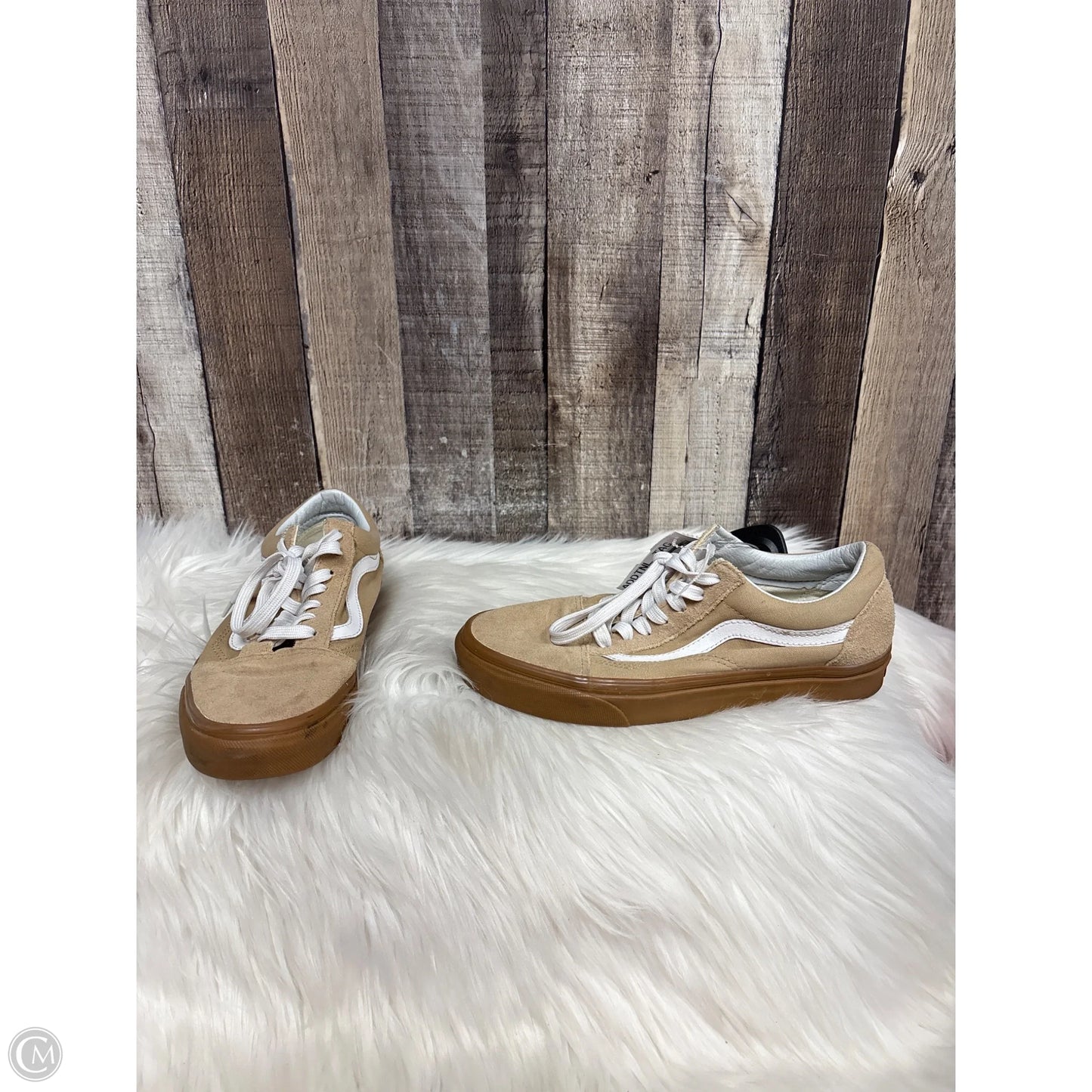Shoes Sneakers By Vans In Tan, Size: 7.5