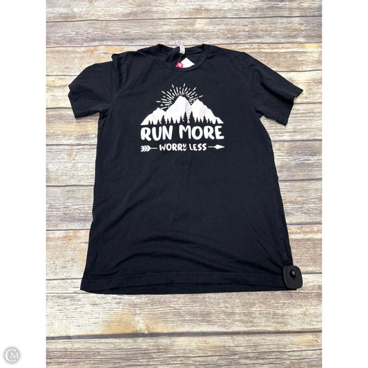 Top Short Sleeve Basic By Canvas In Black, Size: M