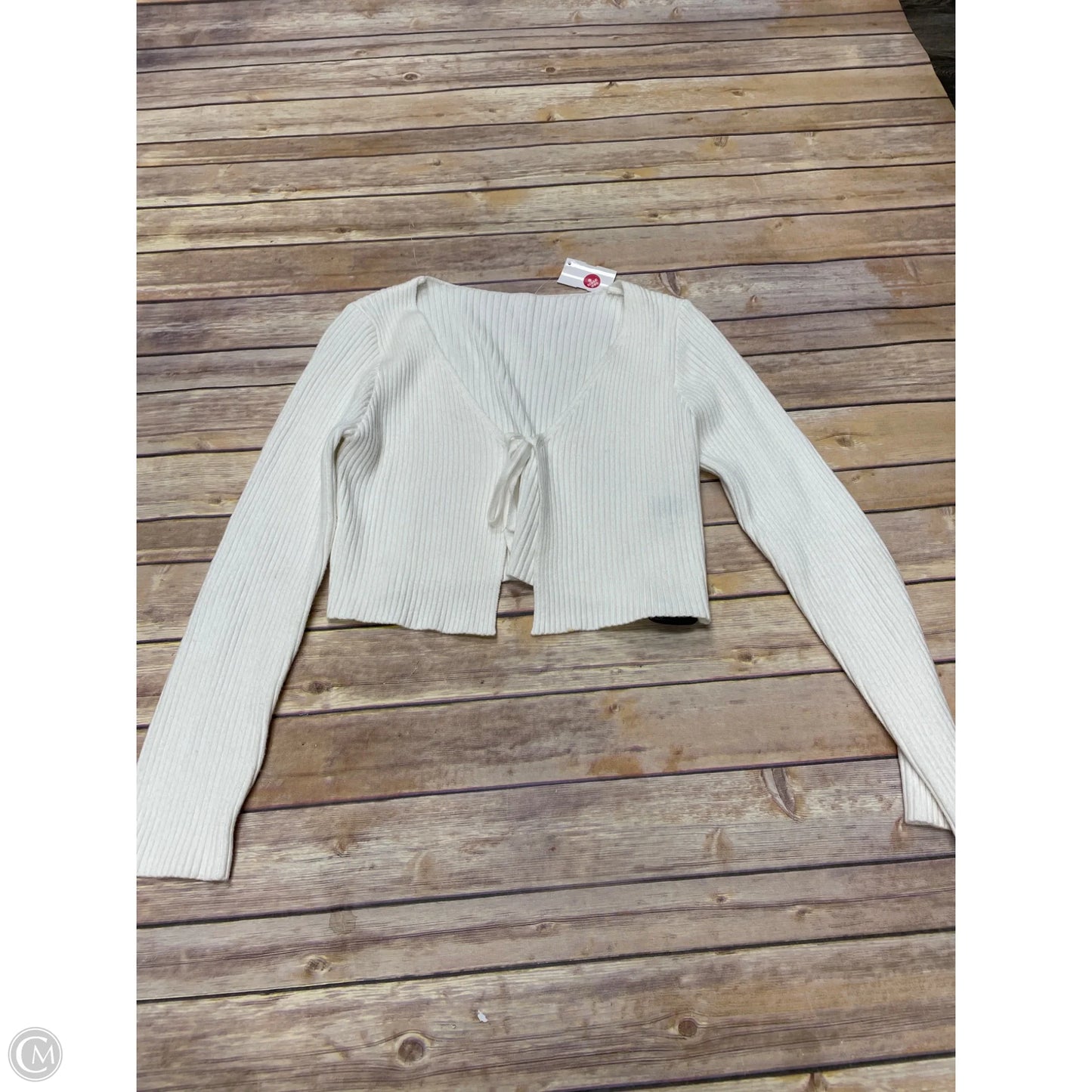 Sweater Cardigan By Shein In White, Size: S