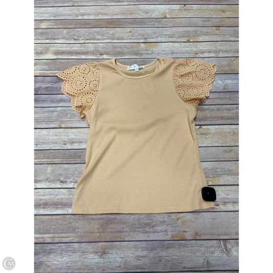 Top Short Sleeve By Chelsea And Theodore In Peach, Size: S