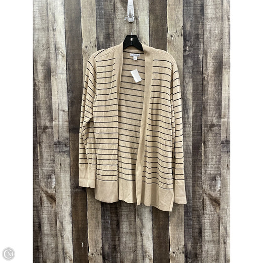 Cardigan By Croft And Barrow In Striped Pattern, Size: L