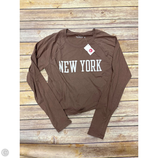 Top Long Sleeve Basic By Abercrombie And Fitch In Brown, Size: M