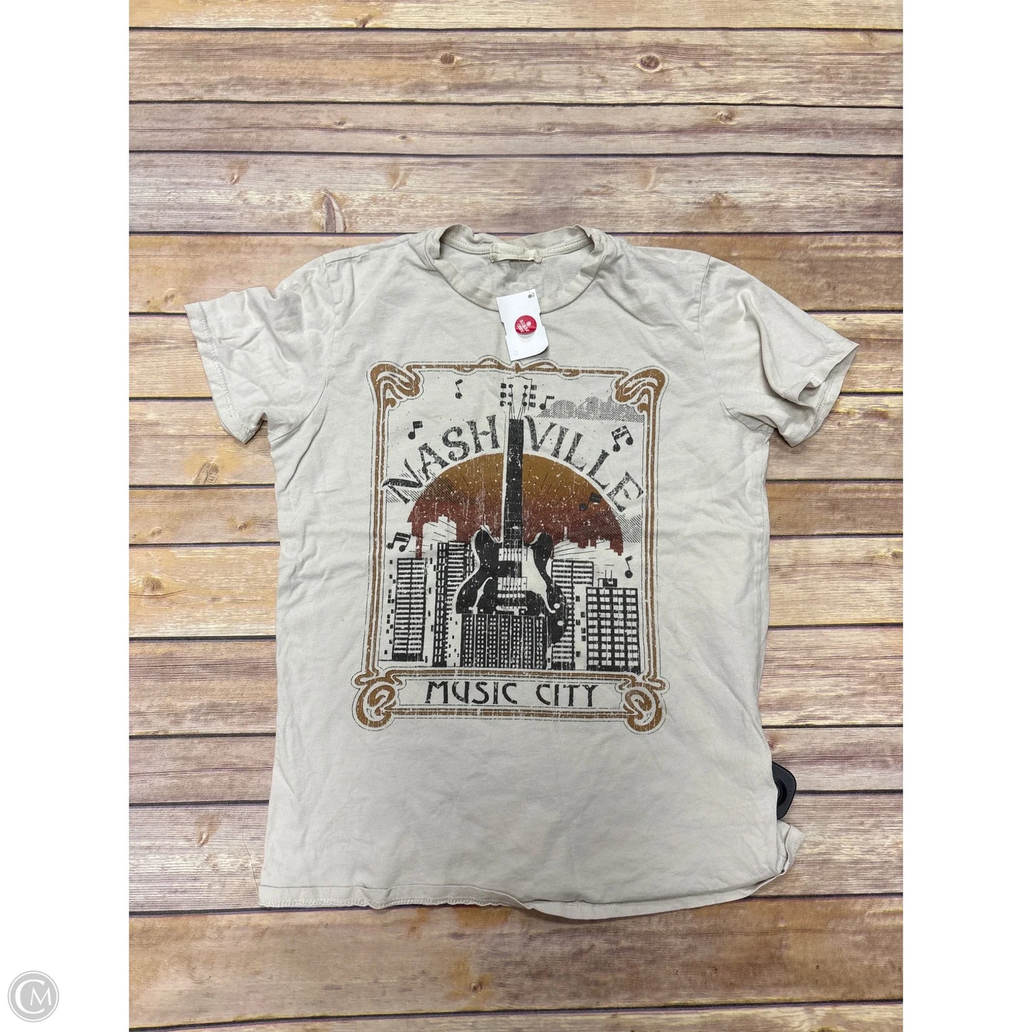 Top Short Sleeve Basic By Altard State In Beige, Size: S