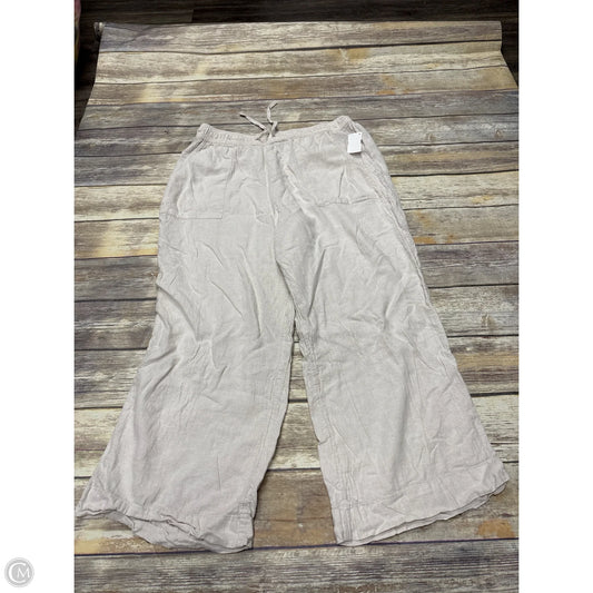 Pants Linen By Cynthia Rowley In Cream, Size: Xl