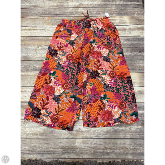Pants Linen By Loft In Multi-colored, Size: L