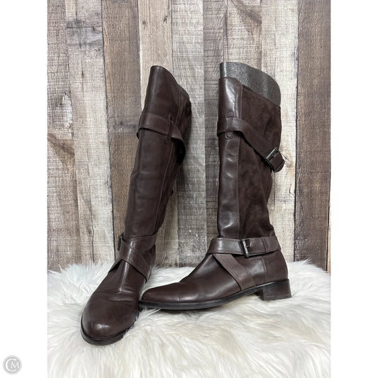 Boots Knee Flats By Cole-haan In Brown, Size: 10.5