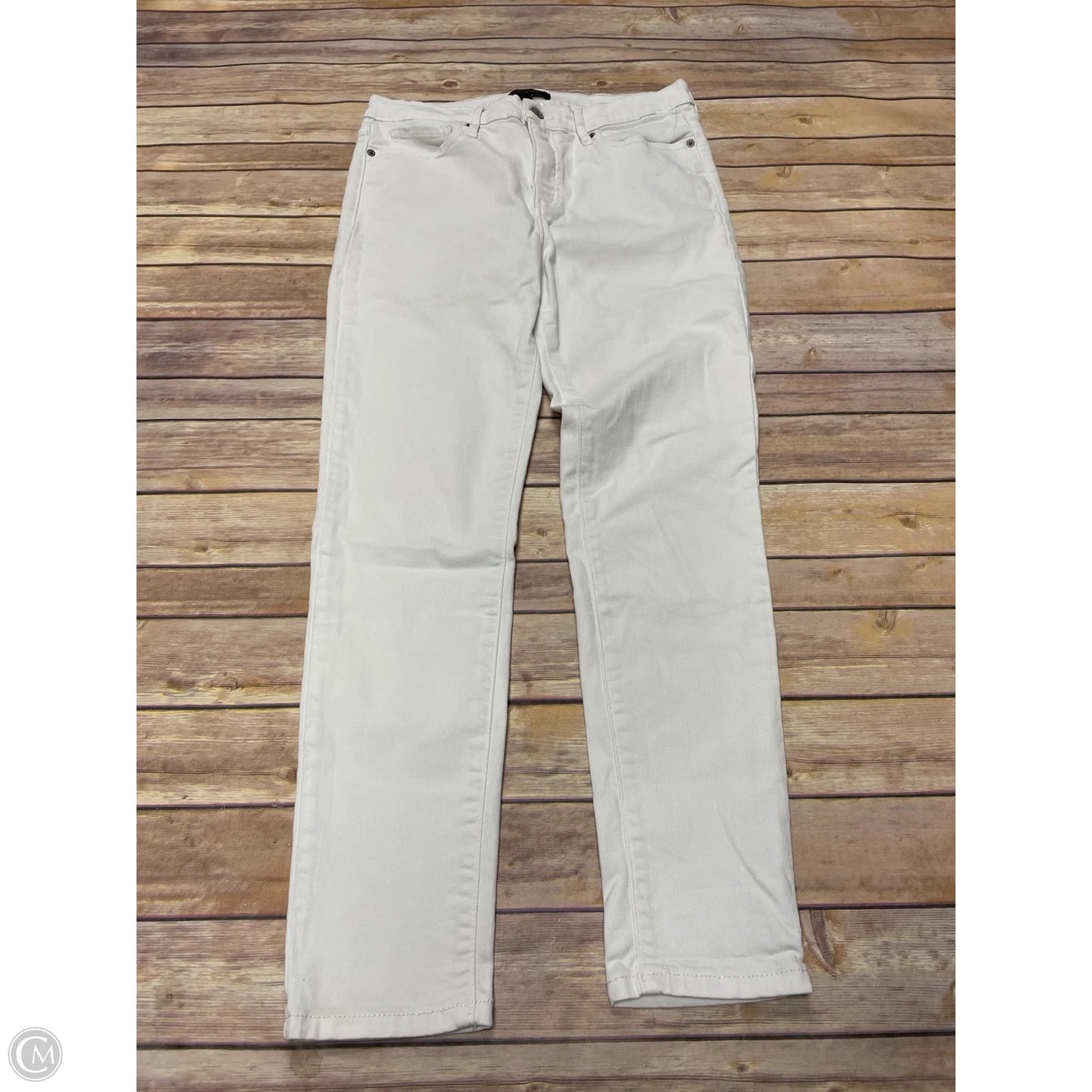 Jeans Skinny By Banana Republic In White, Size: 10