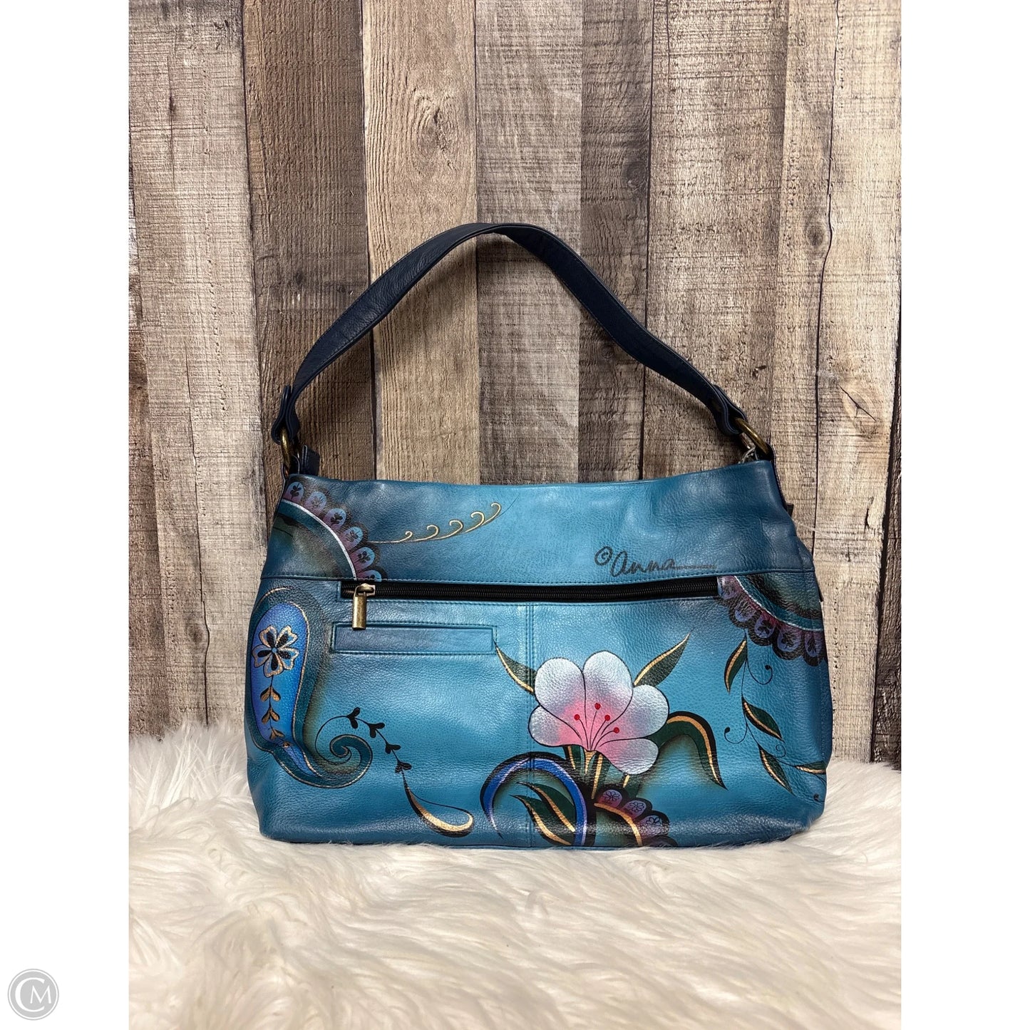 Handbag Leather By Cmb, Size: Large
