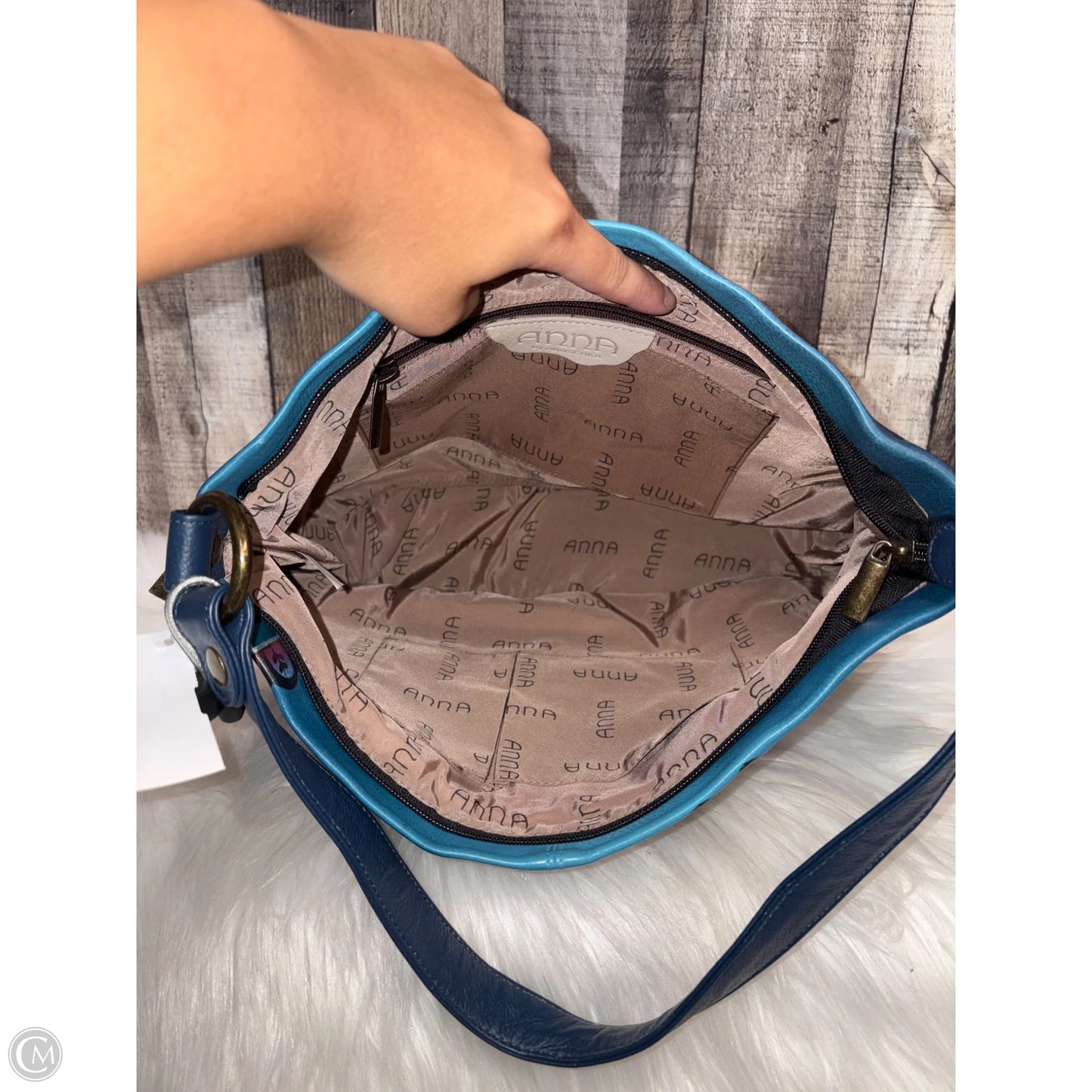 Handbag Leather By Cmb, Size: Large