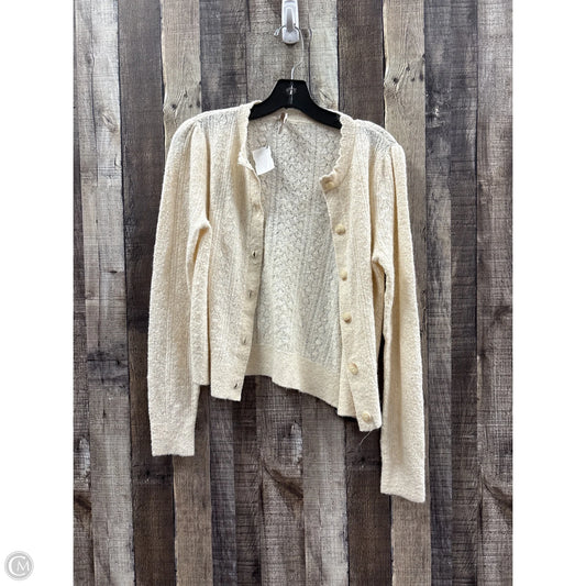 Sweater Cardigan By Loft In Beige, Size: S