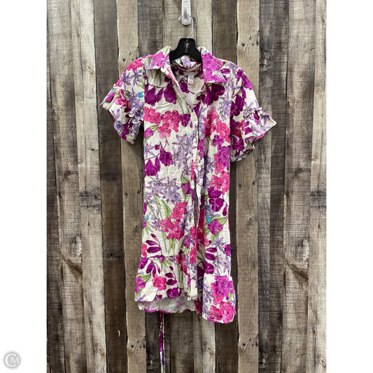 Dress Casual Short By London Times In Floral Print, Size: S