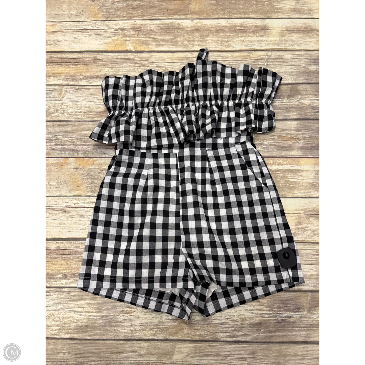 Romper By Entro In Checkered Pattern, Size: L