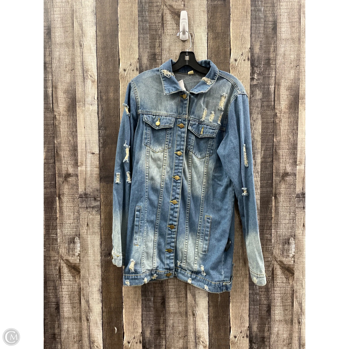 Jacket Denim By Cmf In Blue Denim, Size: L