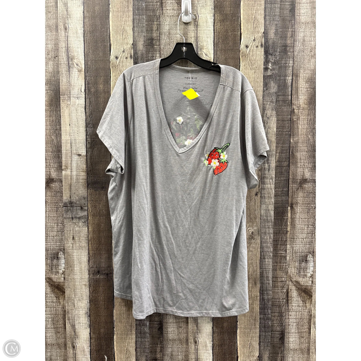 Top Short Sleeve Basic By Torrid In Grey, Size: 4x