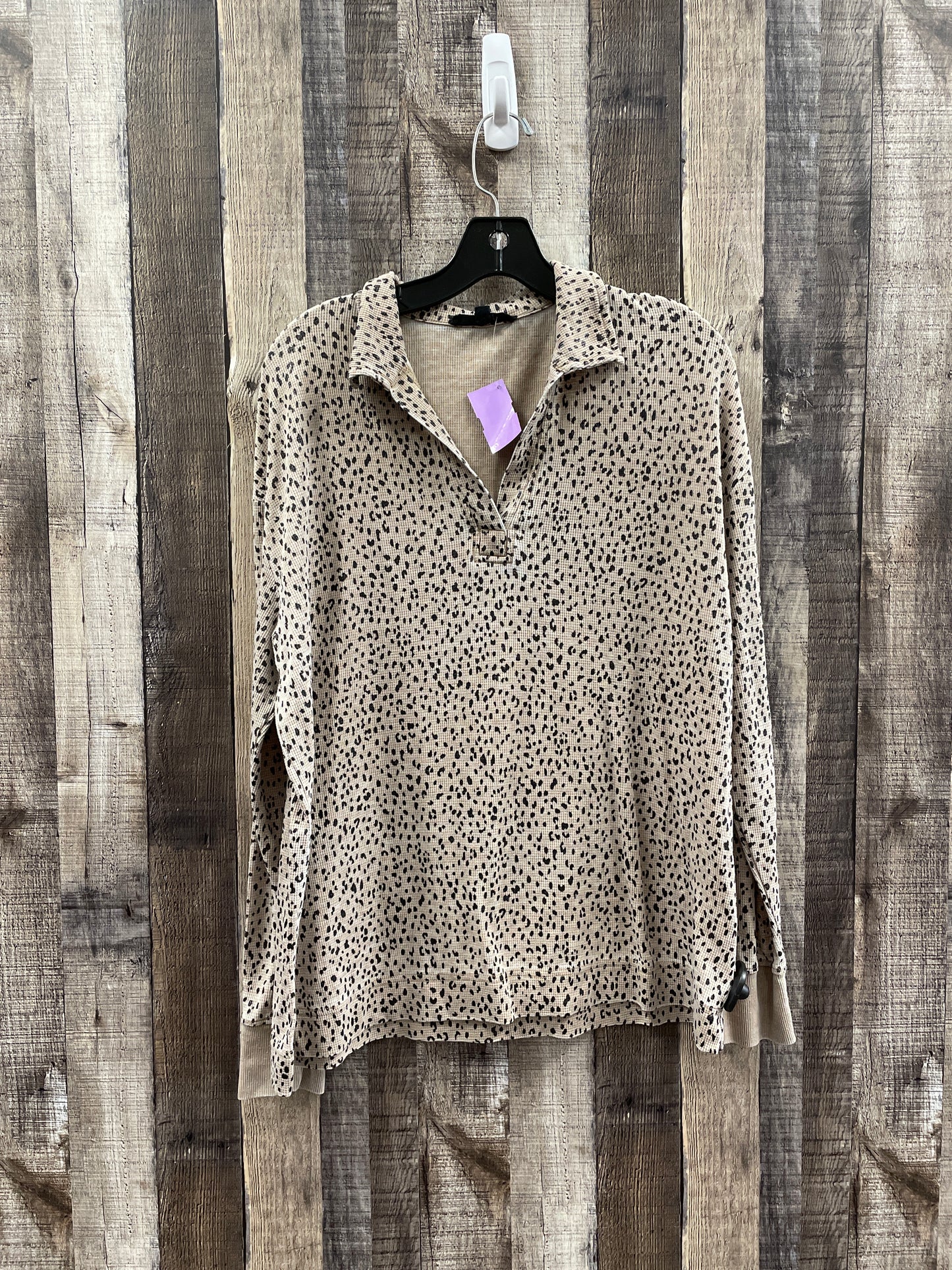 Animal Print Top Long Sleeve Jane And Delancey, Size L