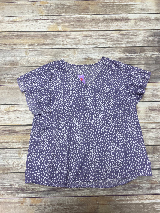 Purple Top Short Sleeve Cme, Size Xxl