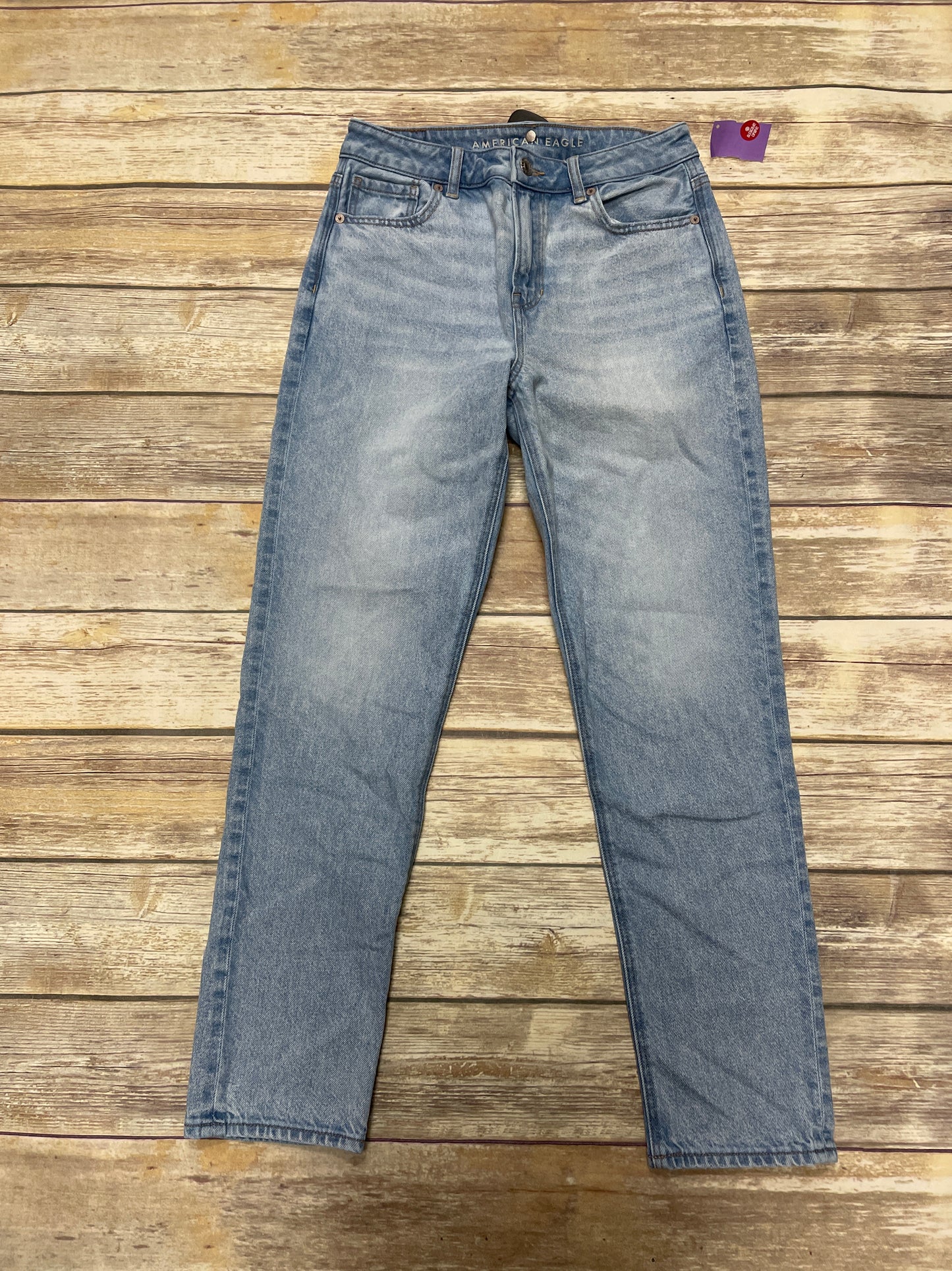 Jeans Skinny By American Eagle In Blue Denim, Size: 4