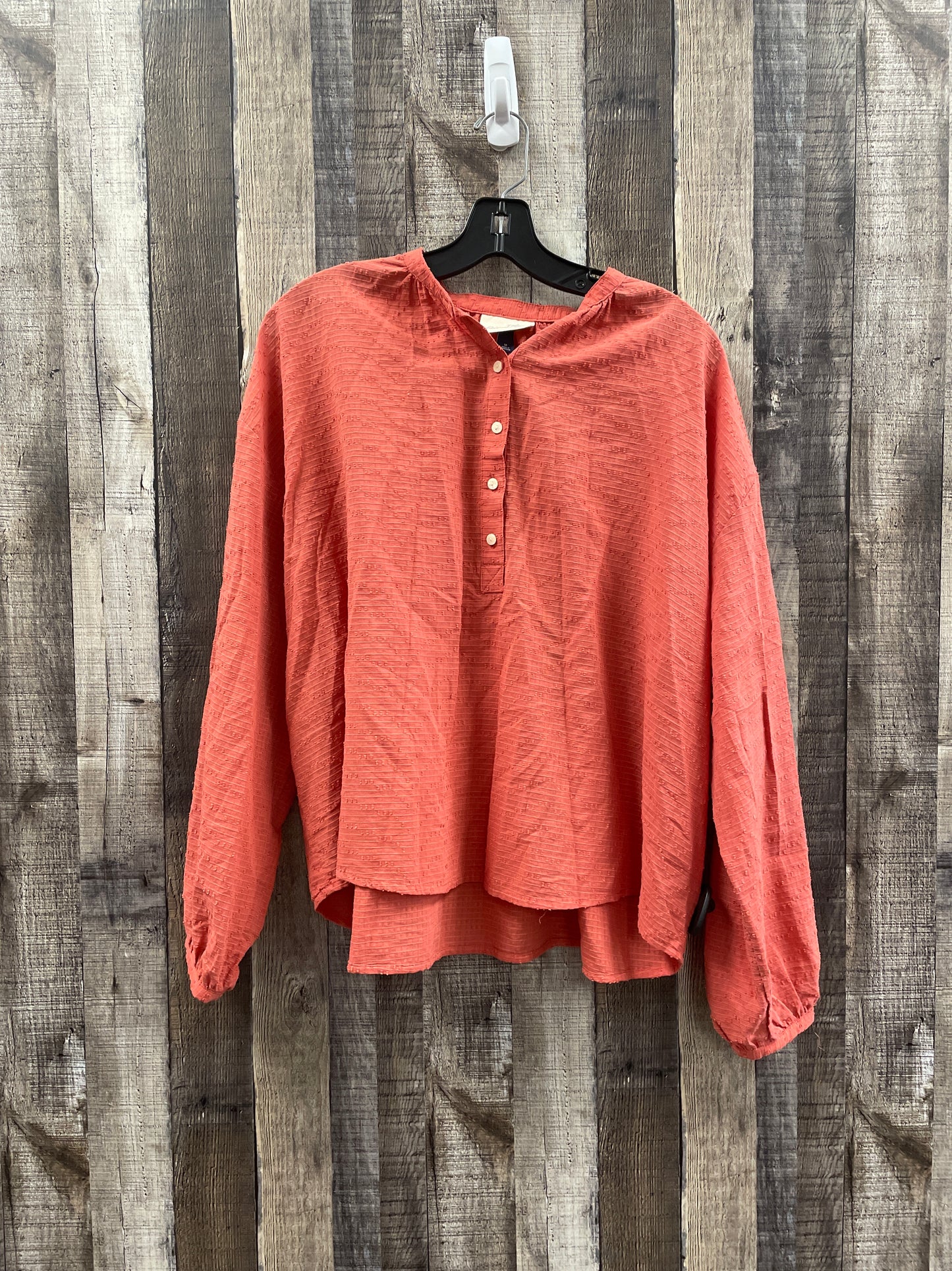 Top Long Sleeve By Universal Thread In Orange, Size: M