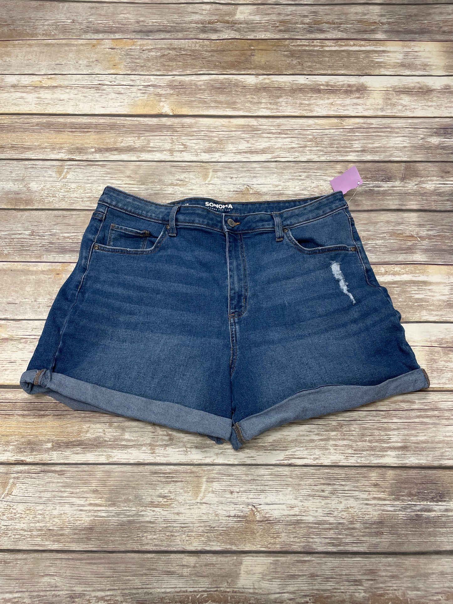 Blue Denim Shorts Sonoma, Size 18