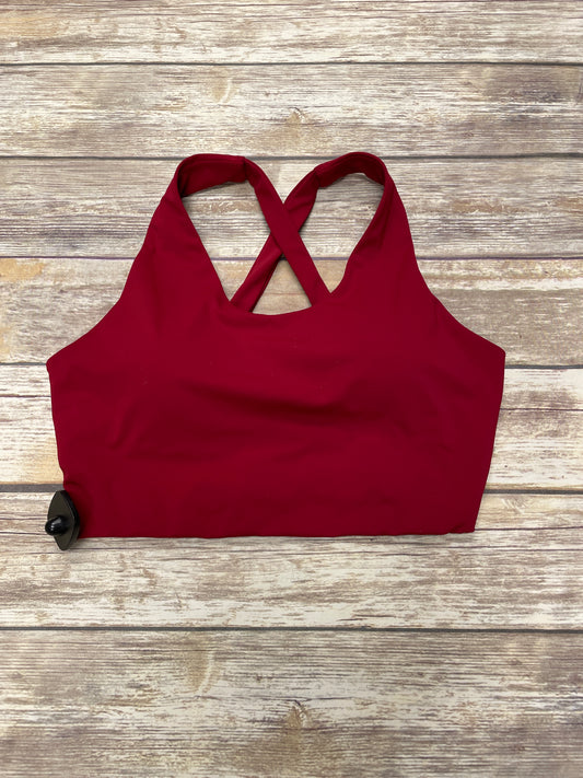 Red Athletic Bra Cmf, Size Xl