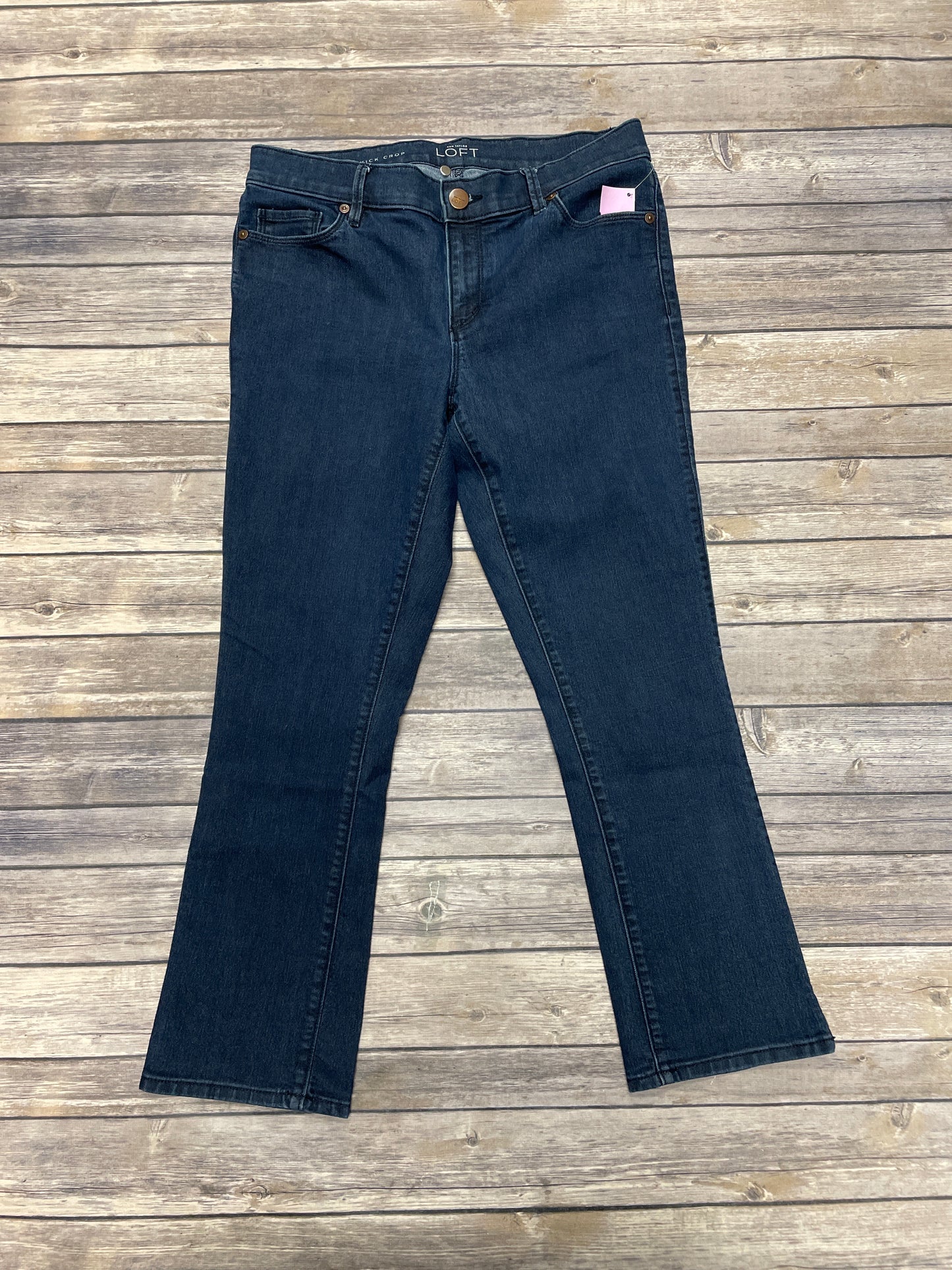 Jeans Cropped By Loft In Blue Denim, Size: 8