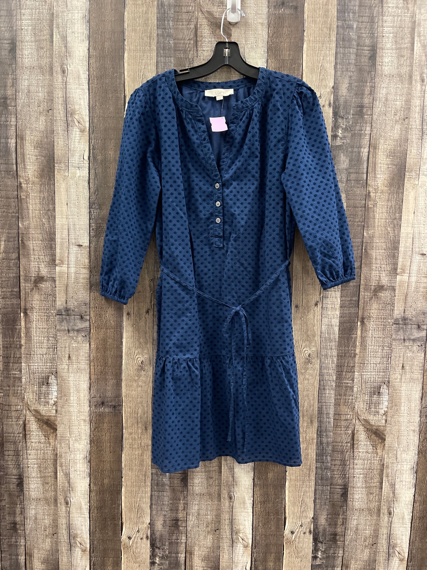 Navy Dress Casual Short Loft, Size S