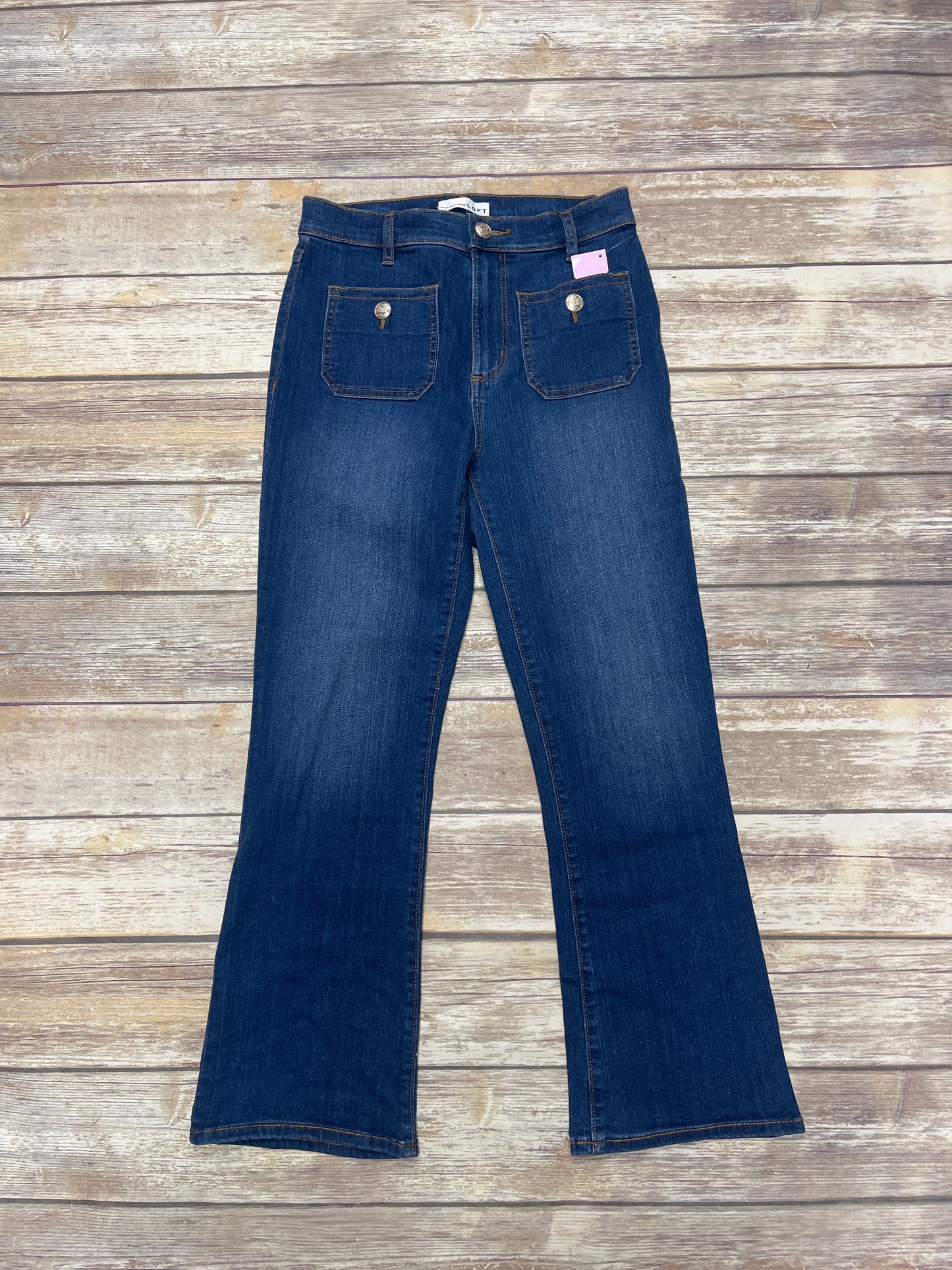 Jeans Cropped By Loft In Blue Denim, Size: 0