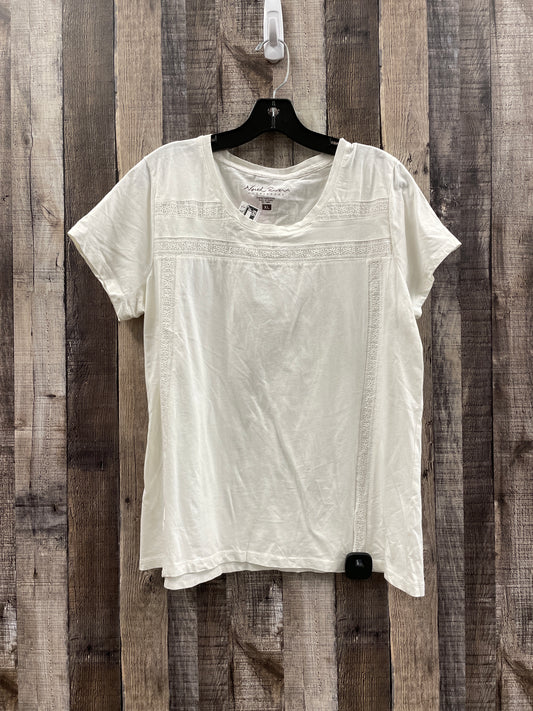 White Top Short Sleeve Cme, Size Xl