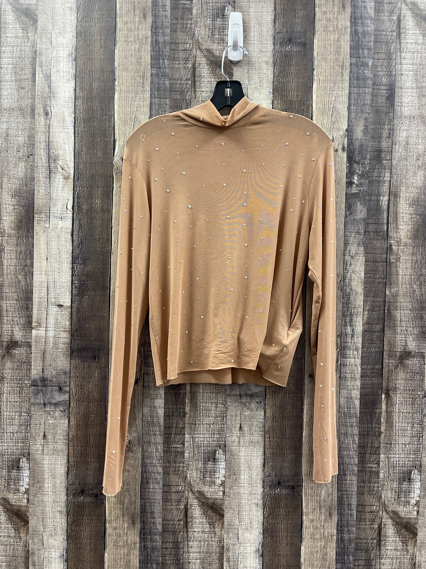 Tan Top Long Sleeve Wild Fable, Size L