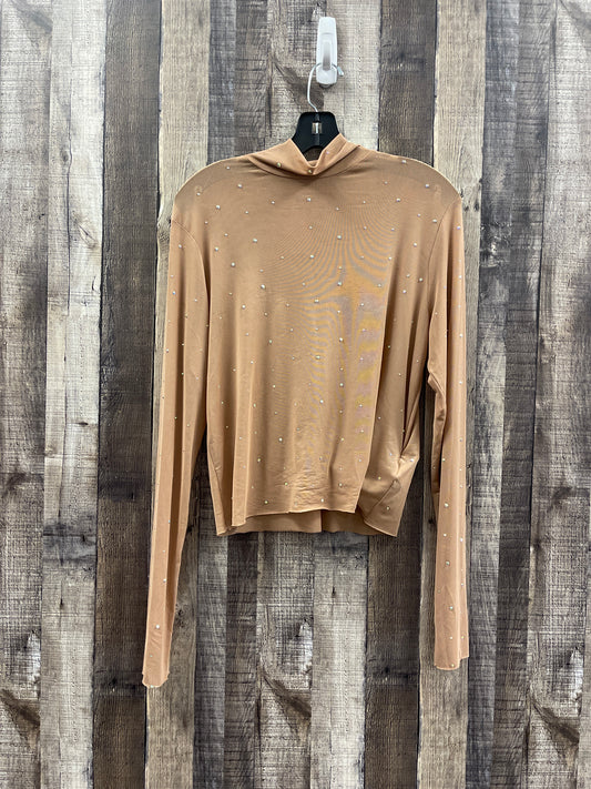 Tan Top Long Sleeve Wild Fable, Size L