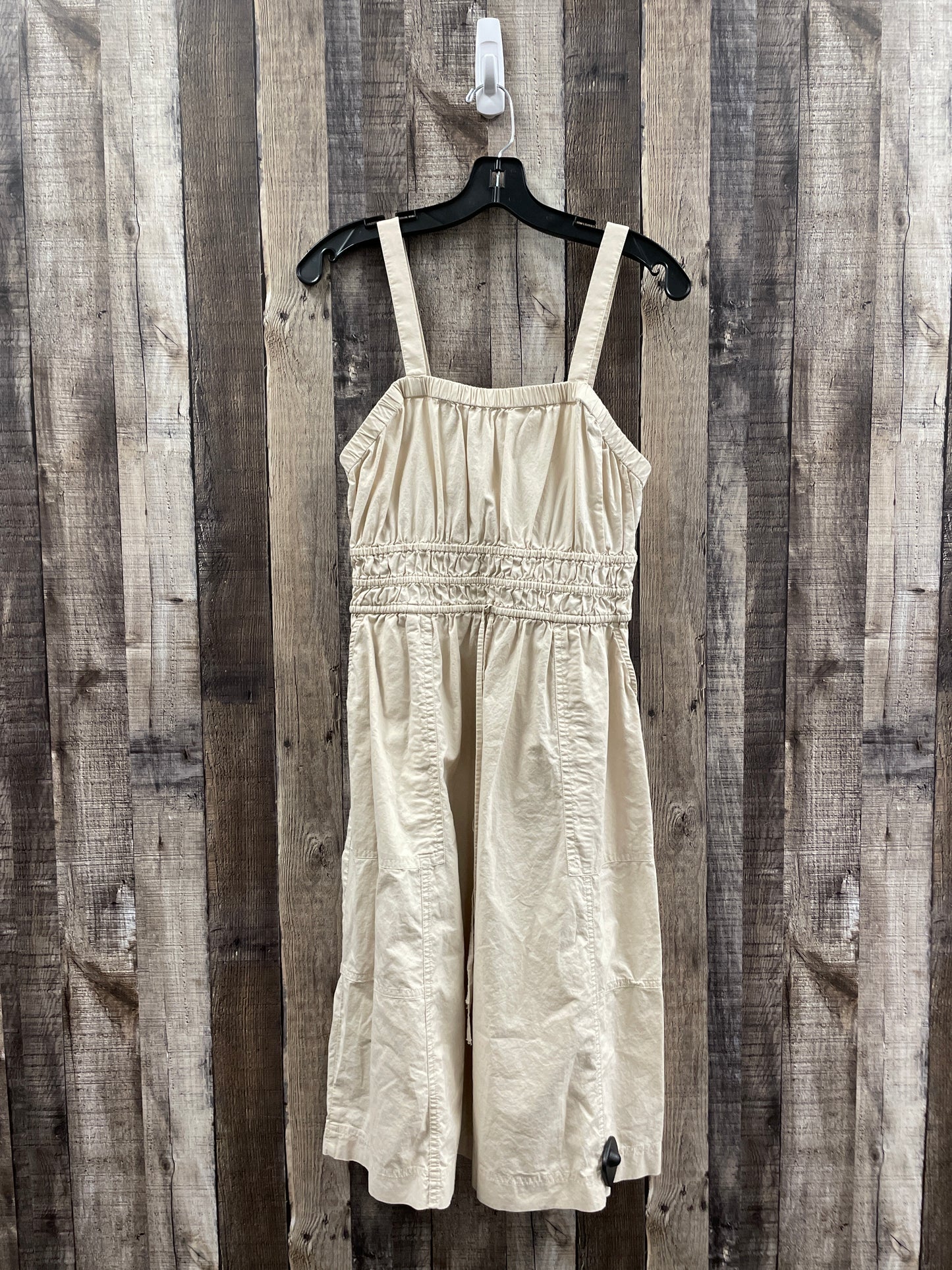 Beige Dress Casual Midi Universal Thread, Size M