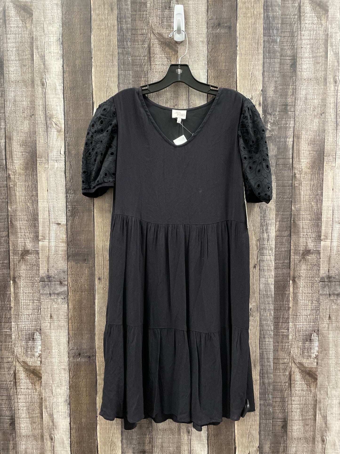 Black Dress Casual Midi Ava James, Size S