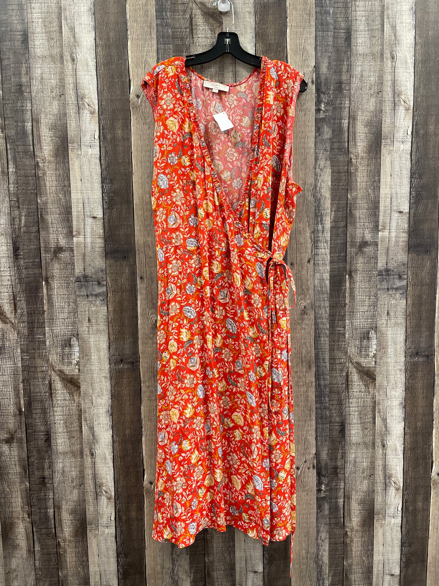 Orange Dress Casual Maxi Loft, Size 3x