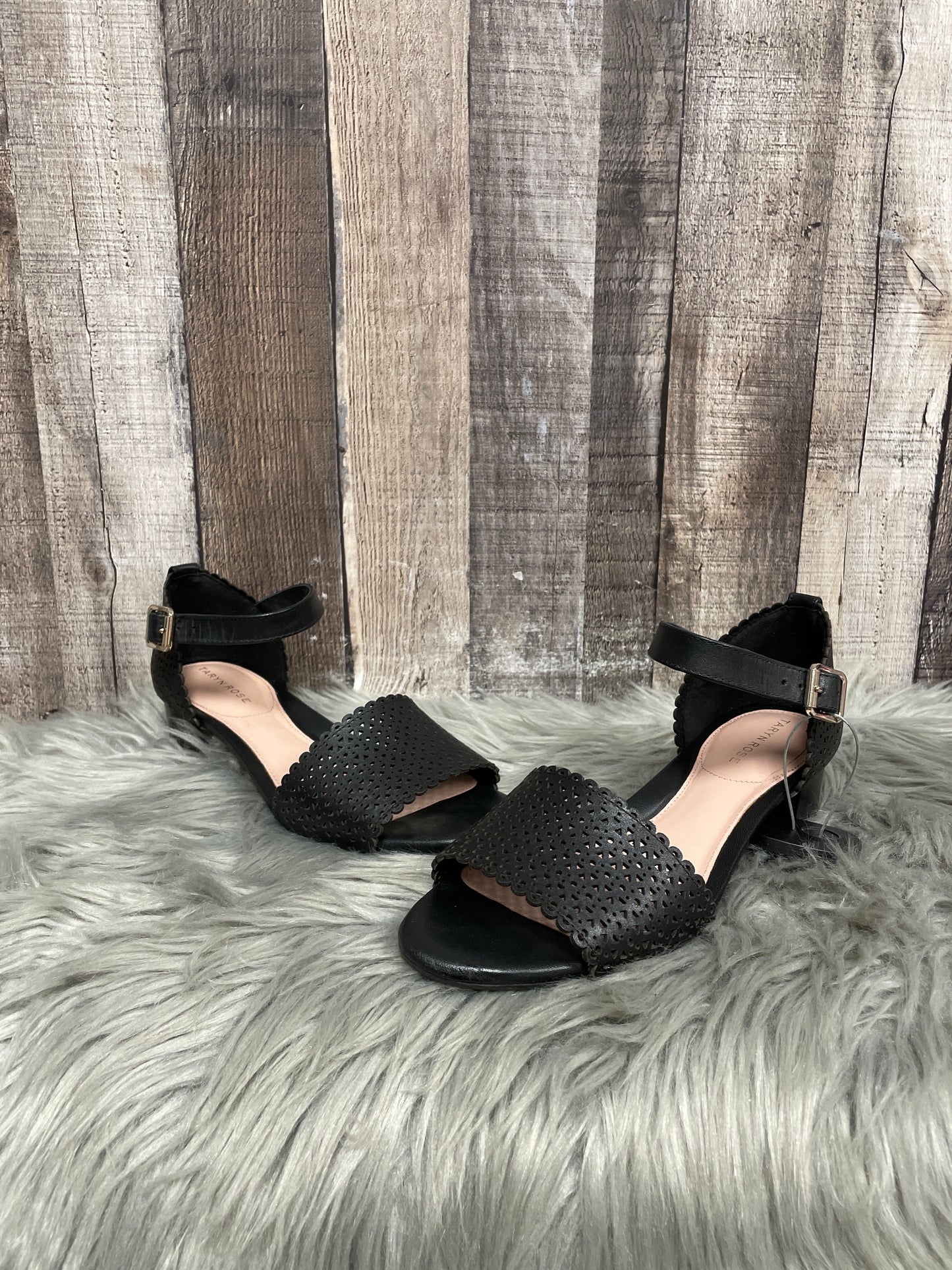 Black Sandals Heels Block Taryn Rose, Size 7