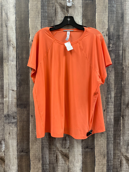 Orange Athletic Top Short Sleeve Athleta, Size 2x