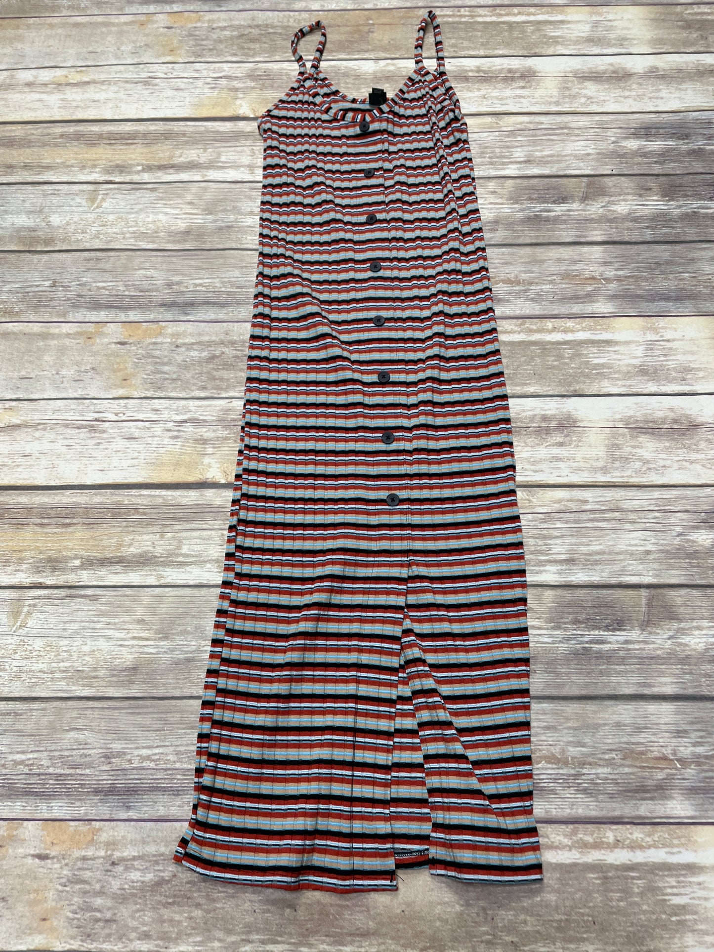 Striped Pattern Dress Casual Maxi Wild Fable, Size M