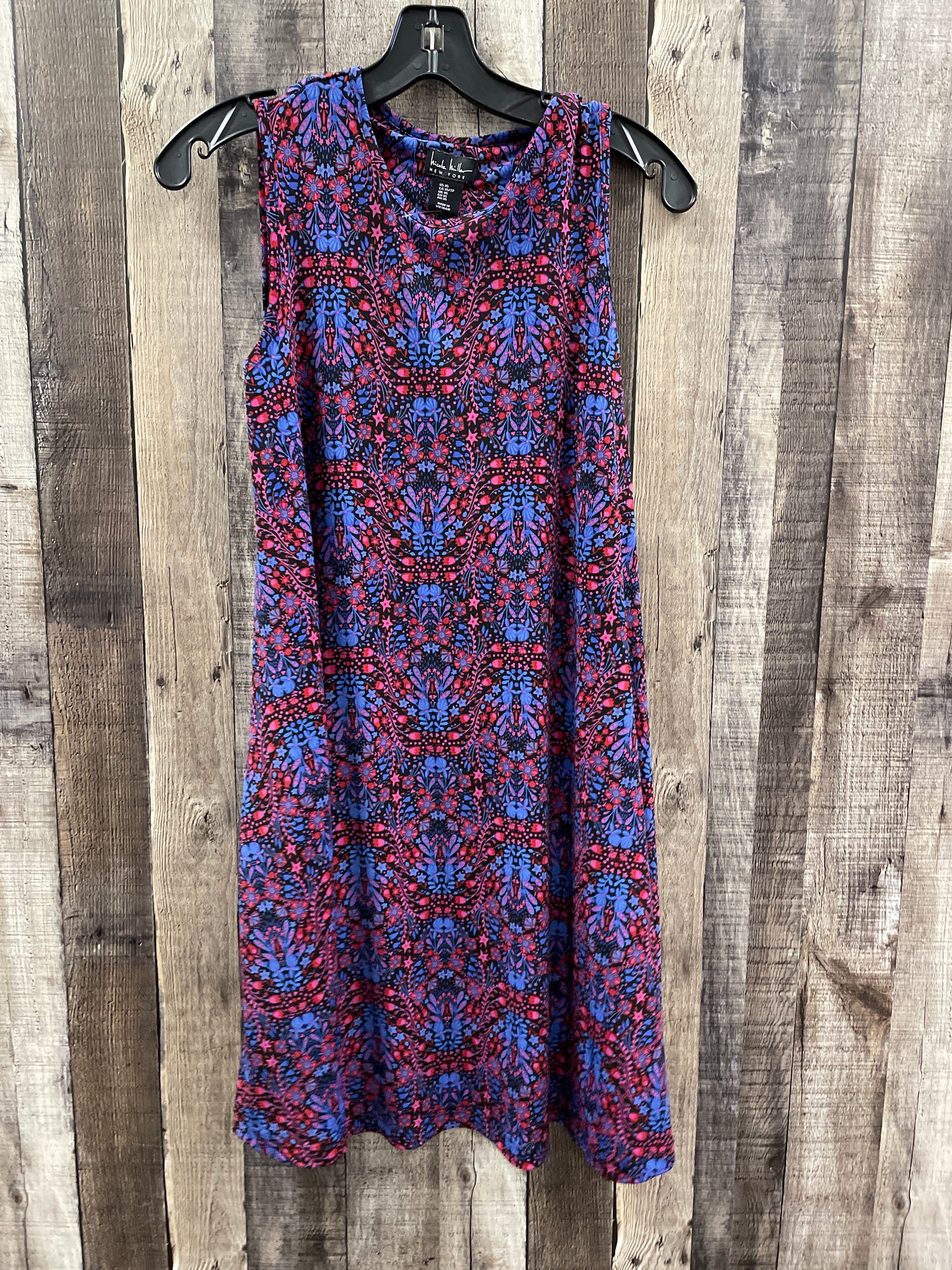 Dress Casual Short By Nicole Miller In Blue & Red, Size: Xs