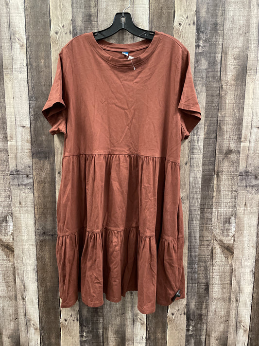 Dress Casual Midi By Old Navy In Bronze, Size: Xl