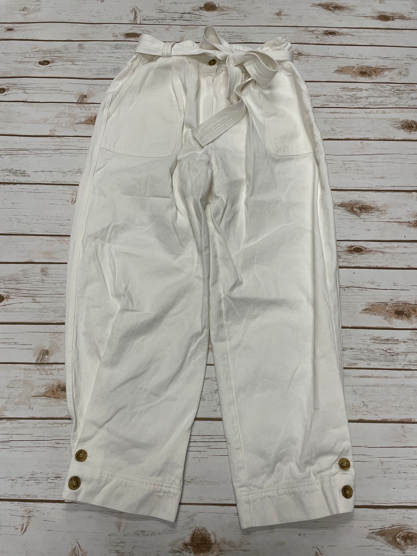 Pants Joggers By Moon River In White, Size: L