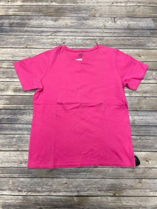 Top Short Sleeve By Falls Creek In Pink, Size: L