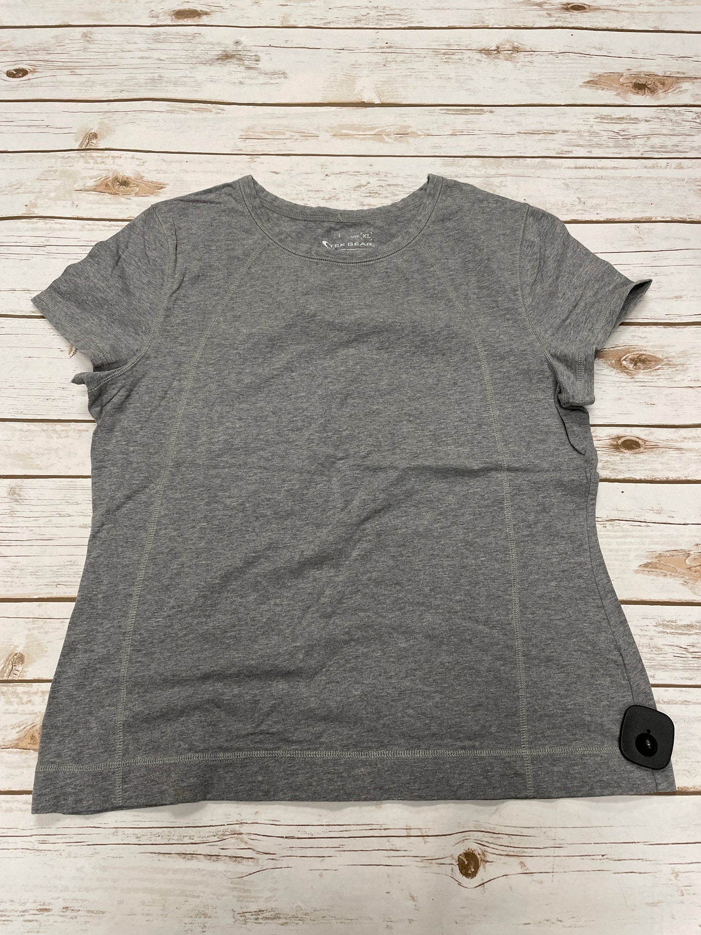 Athletic Top Short Sleeve By Tek Gear In Grey, Size: Xl