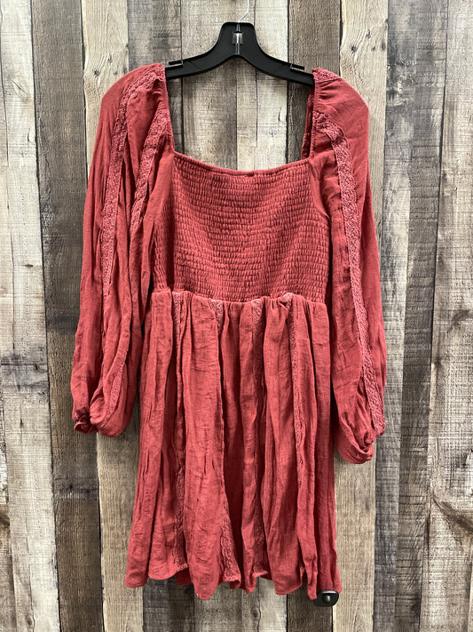 Dress Casual Short By Fashion On Earth In Red, Size: M